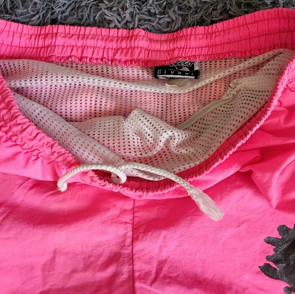 Aldo Gianne For Italian Club Mens Vintage Pink Graphic Board Shorts Size S - Picture 4 of 6